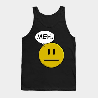 Meh Not So Smiley Face Tank Top